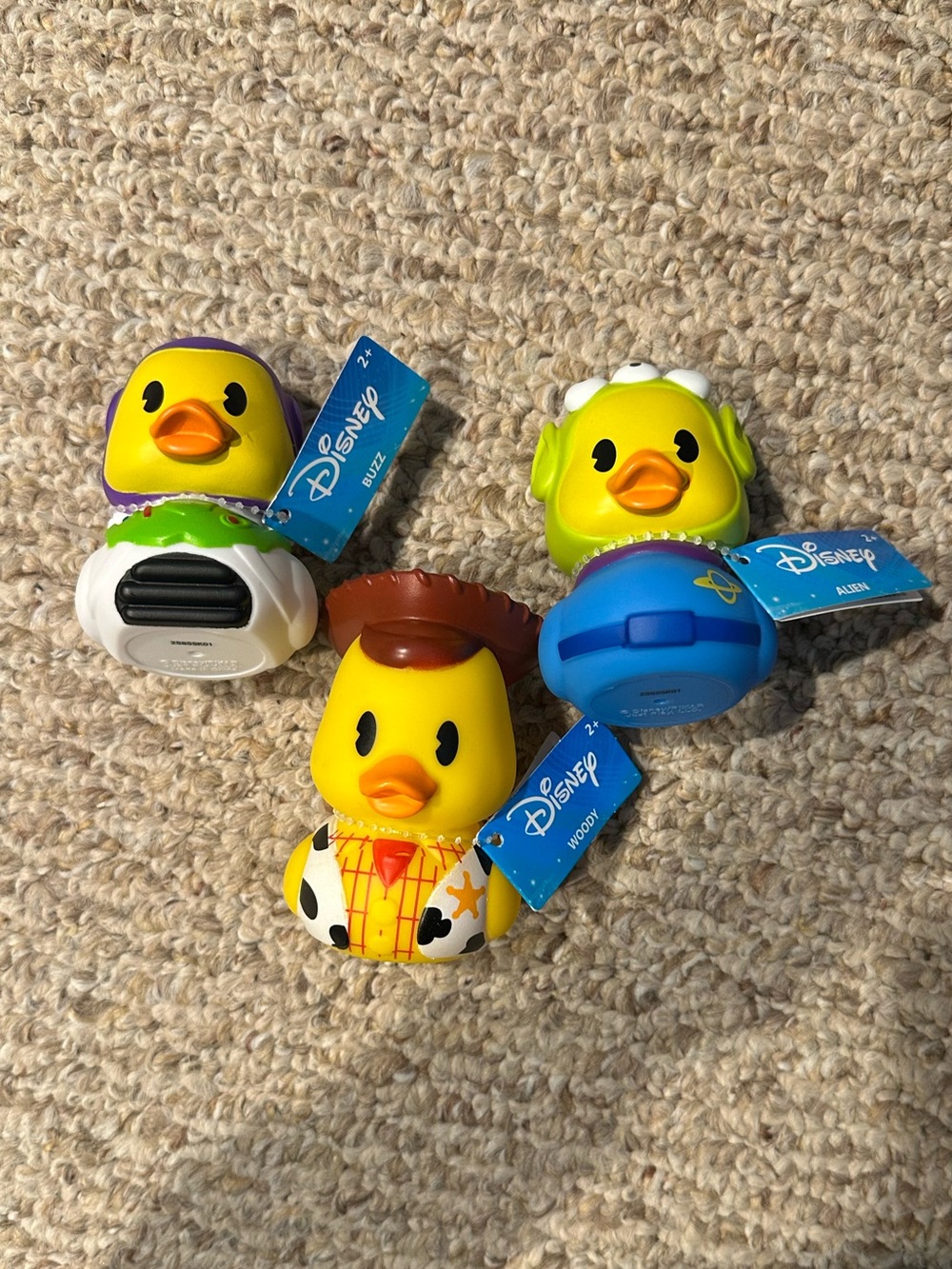 Set of 3 Disney Pixar Toy Story Rubber Ducks